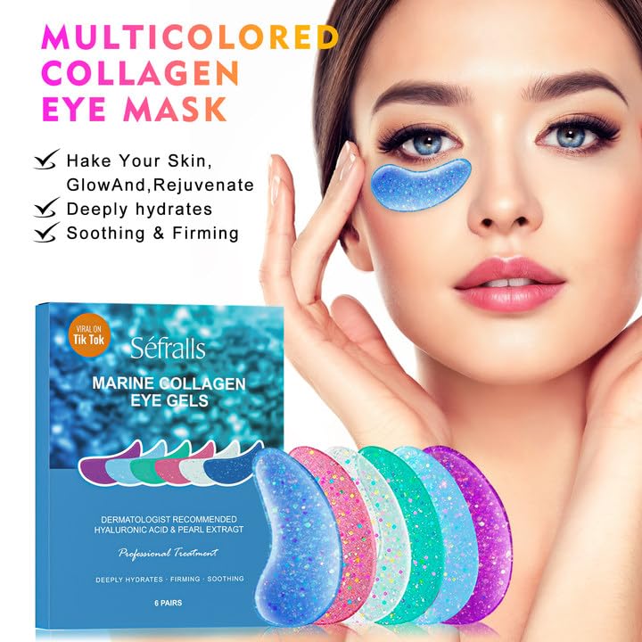 DR. YIMAN Hydrogel Eye Patches - 6 Pairs Hydrating Under Eye Masks with Hyaluronic Acid & Collagen
