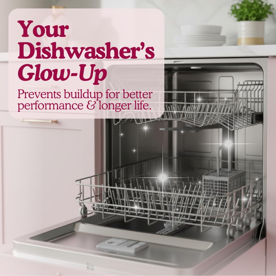 Skiennix Dishwasher Cleaner Tablets - Unscented Deep Cleaning for Limescale & Odor - 1 Year Supply