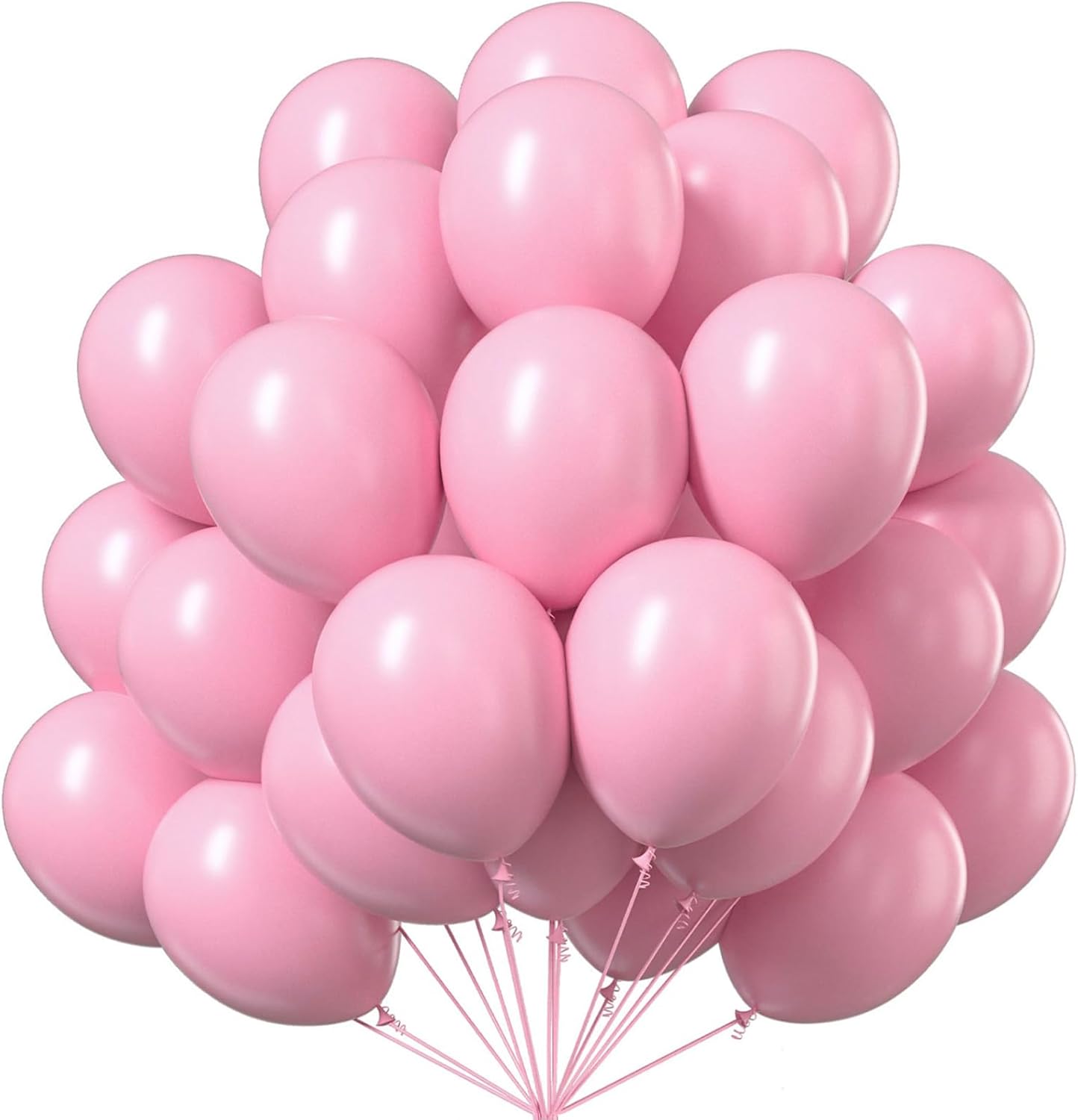 PartyWoo Baby Pink Balloons - 50pcs 12 Inch Pastel Balloons for Girl Baby Showers & Parties