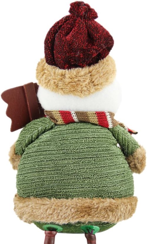 BXT Christmas Holiday Decor - Plush Snowman Shelf Sitter | Cute Santa Claus Gift for Home Decoration