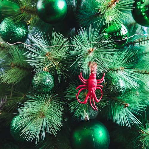 Green Christmas Tree Ornaments Set - 24 Shatterproof Plastic Balls, 1.5 Inch - Holiday Decor