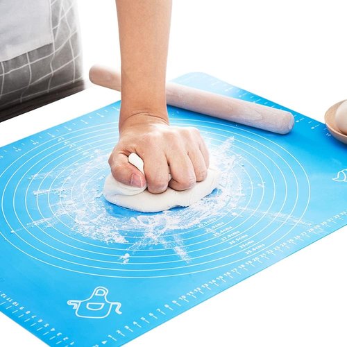 LIMNUO Silicone Baking Mat - Extra Thick Non-Stick Pastry Sheet for Dough | Blue, 16'' x 20''
