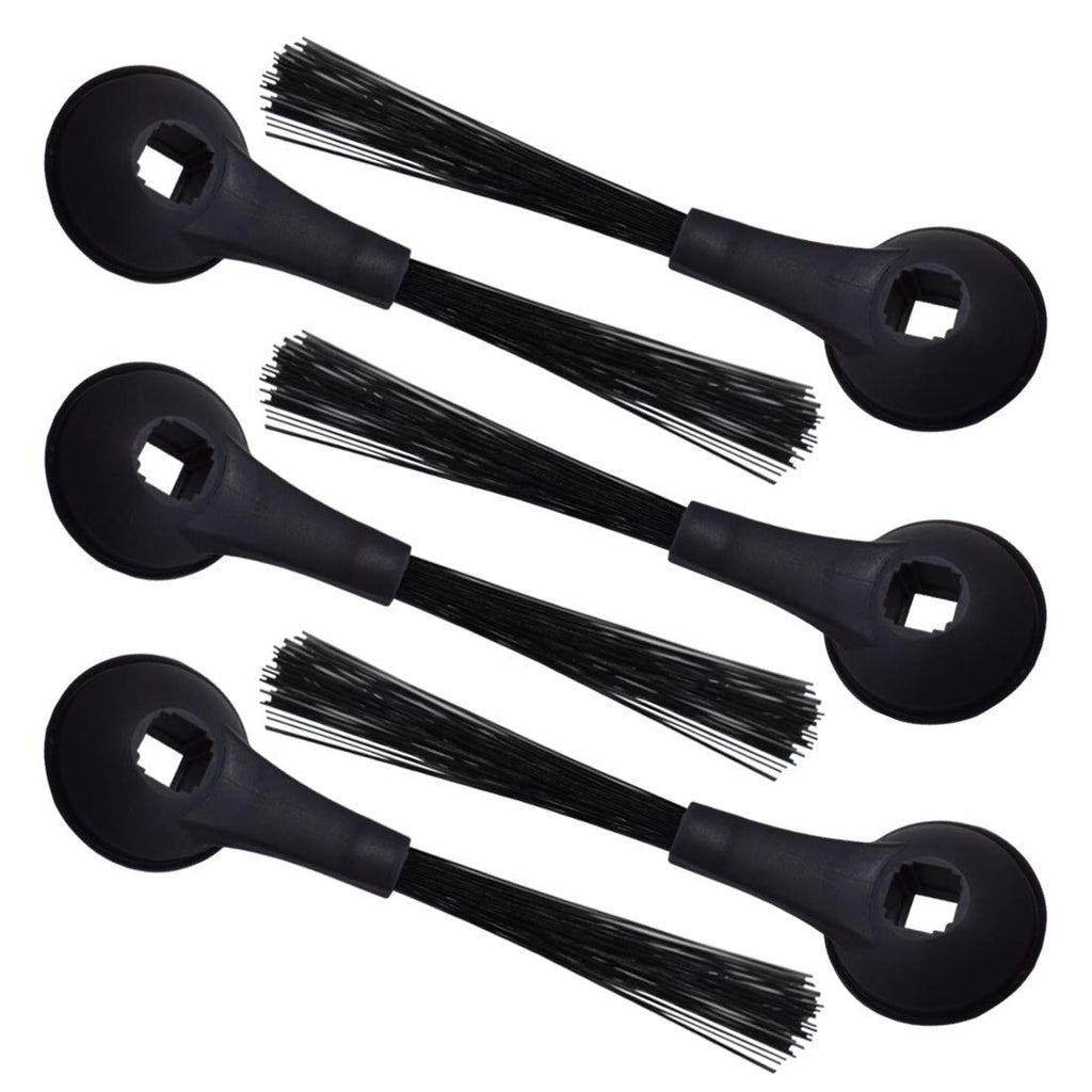 6-Pack IQ Robot Side Brushes, for Shark Robot R100, R101AE, RV1000, RV1001AE, RV1001, UR1005AE, RV911S Vacuum Models Anti-Tangle Pet Hair, Carpets, Hard Floors Easy Install Brush Head Tool Kit