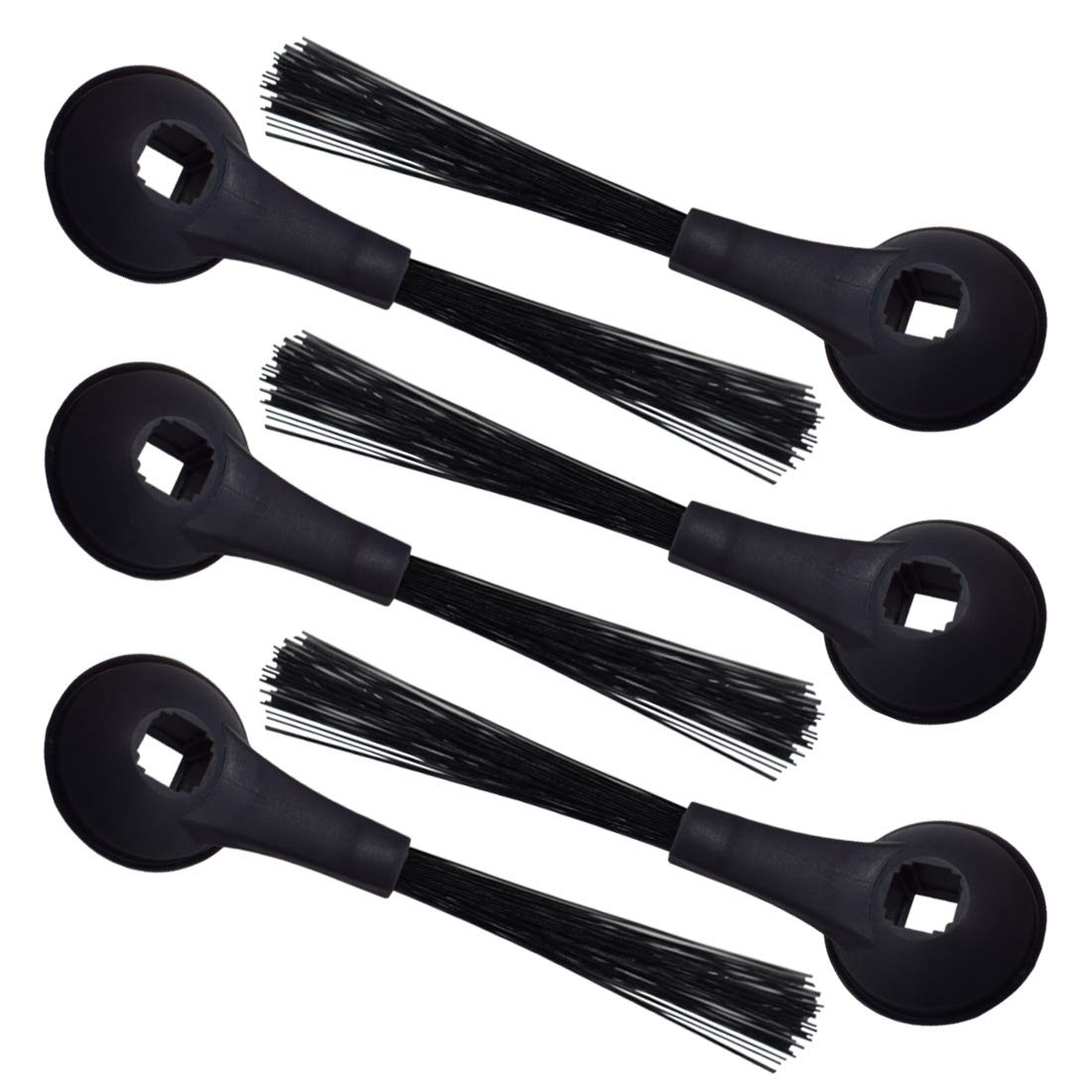 6-Pack IQ Robot Side Brushes, for Shark Robot R100, R101AE, RV1000, RV1001AE, RV1001, UR1005AE, RV911S Vacuum Models Anti-Tangle Pet Hair, Carpets, Hard Floors Easy Install Brush Head Tool Kit
