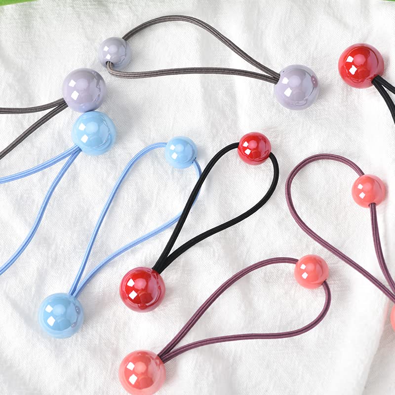 Bubble Ball Hair Ties for Girls Elastic Ponytail Holders 8 Pcs