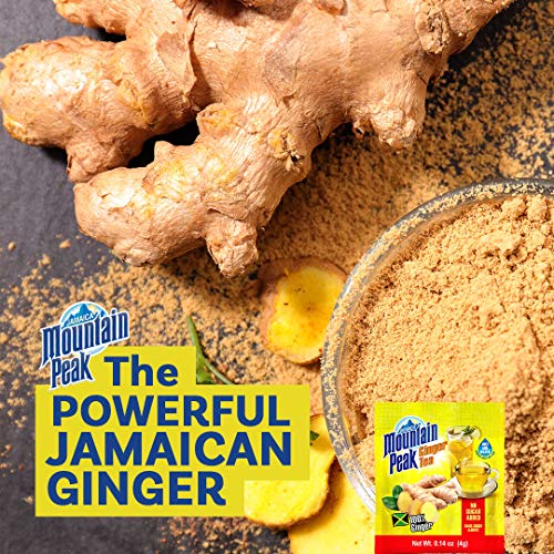 Jamaica Mountain Peak Unsweetened Instant Ginger Tea - 14 Sachets