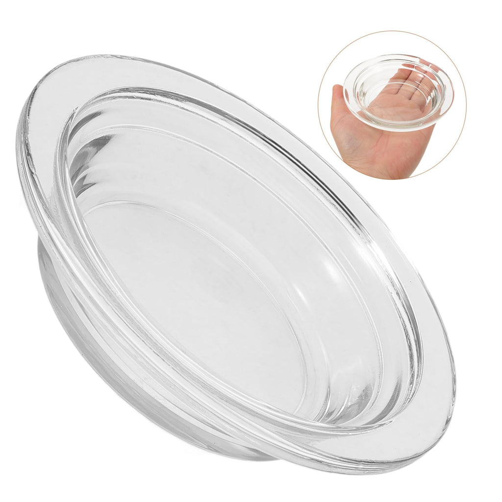 TOPPERFUN Replacement Wax Warmer Dish, 4.5in Aromatherapy Lamp Tray Wax Melt Liner Round Glass Oil Pan for Oil Melts
