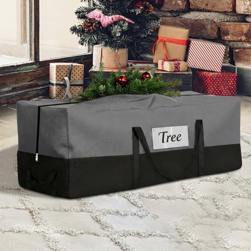 Christmas Tree Storage Bag by [Brand Name] - Heavy Duty 600D Oxford for Up to 8 Ft Trees | Durable Zipper & Handles, Gray