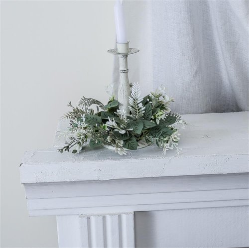 Eucalyptus Leaves Wreaths by [Brand Name] - 10 Inch Boho Candle Rings for Home Decor | 2 Pack Green