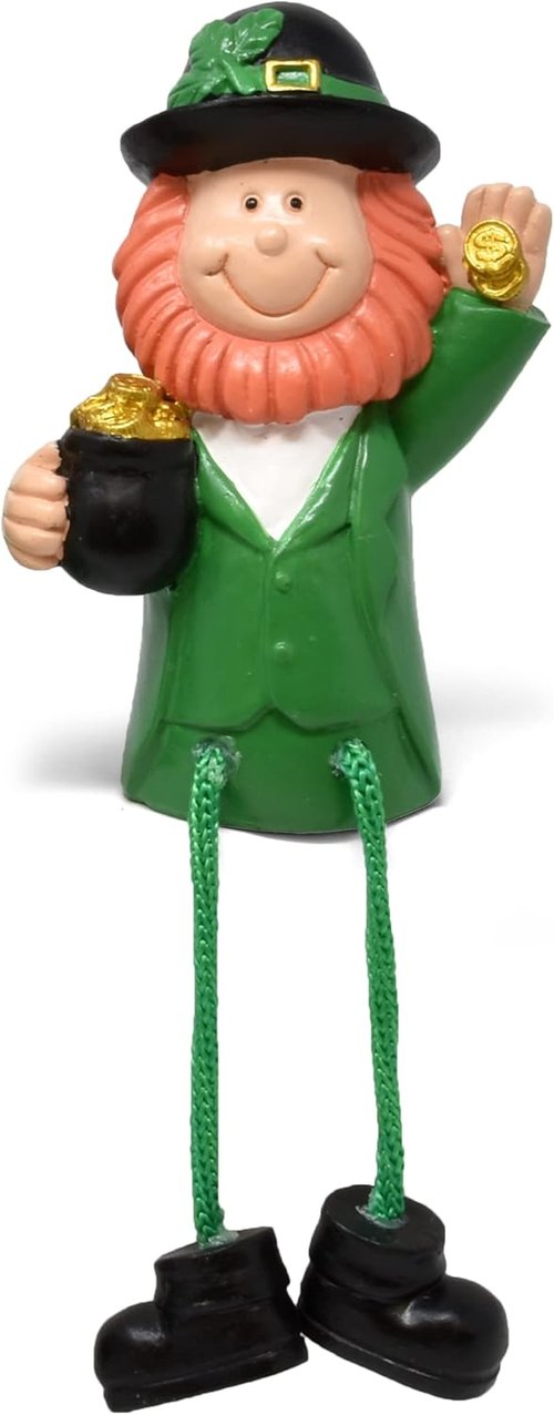 Gift Boutique St. Patrick's Day Leprechaun Figurines - Set of 3 Resin Shelf Sitters for Festive Decor