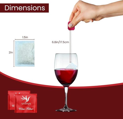 24Pcs Wine Sulfite Filters, Wine Purifier that Remove Sulfite and Histamine, Wine Lovers Valentine's Day Gifts for Him Men Women Boyfriend Husband