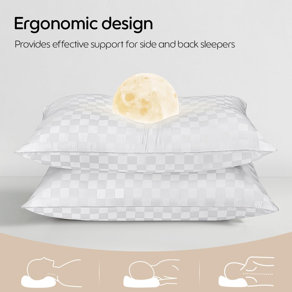 Swandream Pillows Standard Size Set of 4 Soft and Skin Friendly | Down Alternative Pillow for Back, Stomach or Side Sleepers, 20x26 Inches