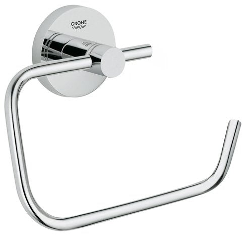 GROHE 40689001 Essentials Wall-Mounted Toilet Paper Holder, Starlight Chrome