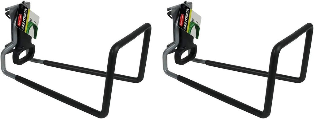 Rubbermaid FastTrack Garage Storage System - 50 lb Capacity Water Hose Hook | Black (2 Pack)
