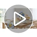 Lemon & Blue Floral Table Runner | 72 x 13 in | Machine Washable
