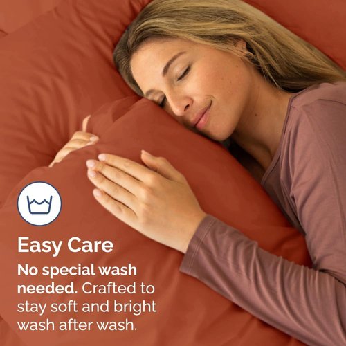 King Standard Pillow Cases - Soft Hotel Quality Pillowcase Covers | Comfy & Fade-Free - Terracotta - 2 Piece Set