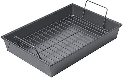 Chicago Metallic Non-Stick Roast Pan - 13-Inch by 9-Inch with Convenient Non-Stick Rack