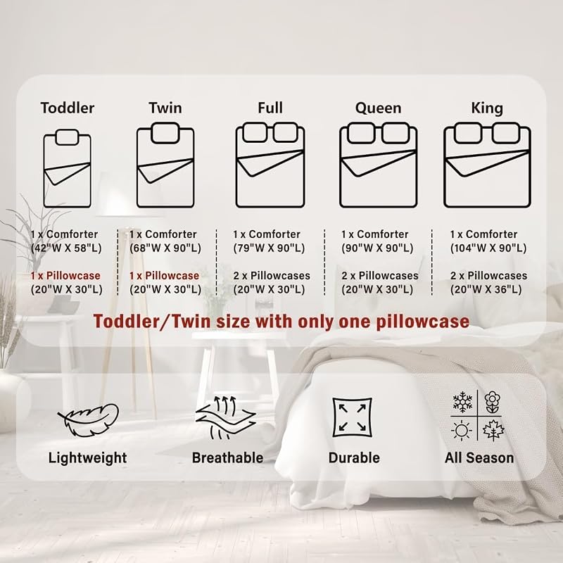 Multi 06 Twin Comforter Set - Merry Christmas Gnomes Snowflake Bedding, 68x90 Twin