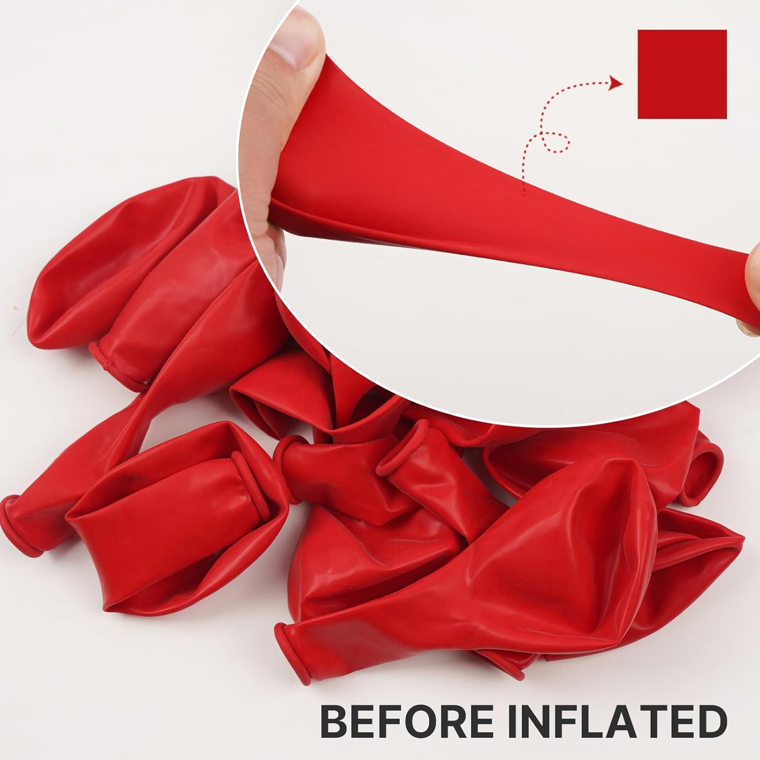 PartyWoo Red Balloon Arch Kit - 100 Pcs in 5-18 Inch Sizes for Birthday & Graduation Decor