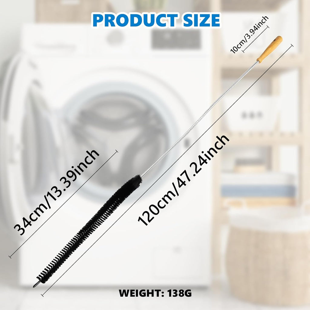 Skiennix Dryer Lint Brush - 47.2 Inch Extra Long Flexible Tool for Efficient Lint Trap Cleaning