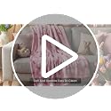 Horaldaily Pink Bunny Flannel Throw Blanket, Soft Plush Fleece 50x60 Inch