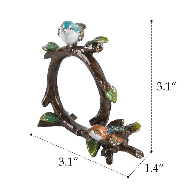 Bird Napkin Ring Set of 4 – Elegant Metal Serpentine Napkin Holders