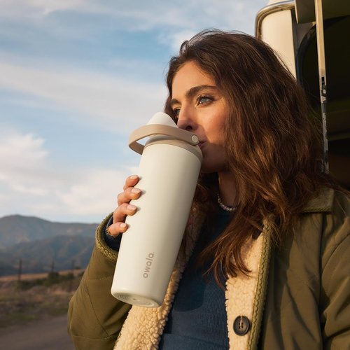 Owala FreeSip Sway - Stainless Steel - 30-oz. - Tan (Lightly Toasted)