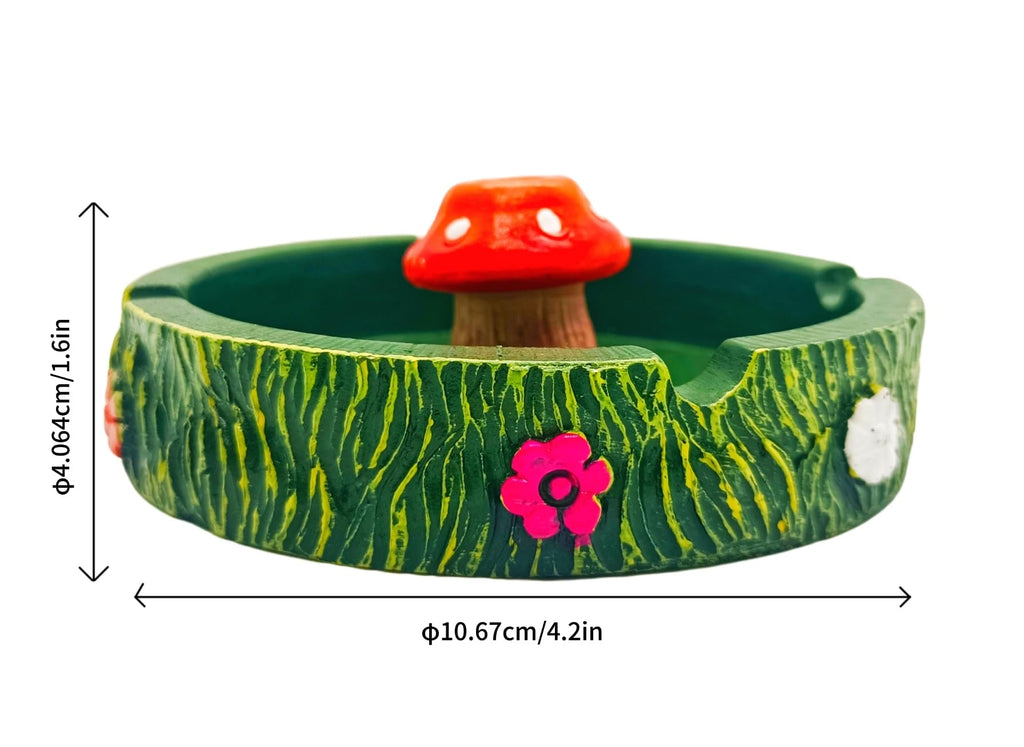 Ashtray Cool Ashtrays Cigarette Snuffer for Smokers,Mushroom Ashtray Outdoors Resin Ash tray Decor, Mushroom Ornament Gifts for Home Office (Mushroom Ashtray)