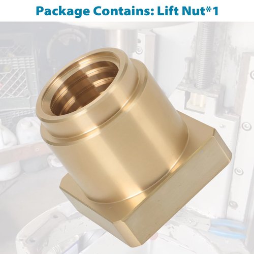 Lift Nut for Hobart Mixer 80 Quart M802 140 Quart V1401 Mixing Bowl, Replace for #00-068322, Brass
