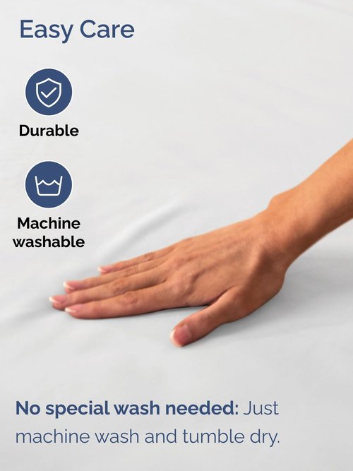 Hotel Luxury Extra Deep Queen Fitted Sheet - Ultra Soft & Wrinkle-Free - Fits 18-24 Inch Mattresses - Easy-Care White