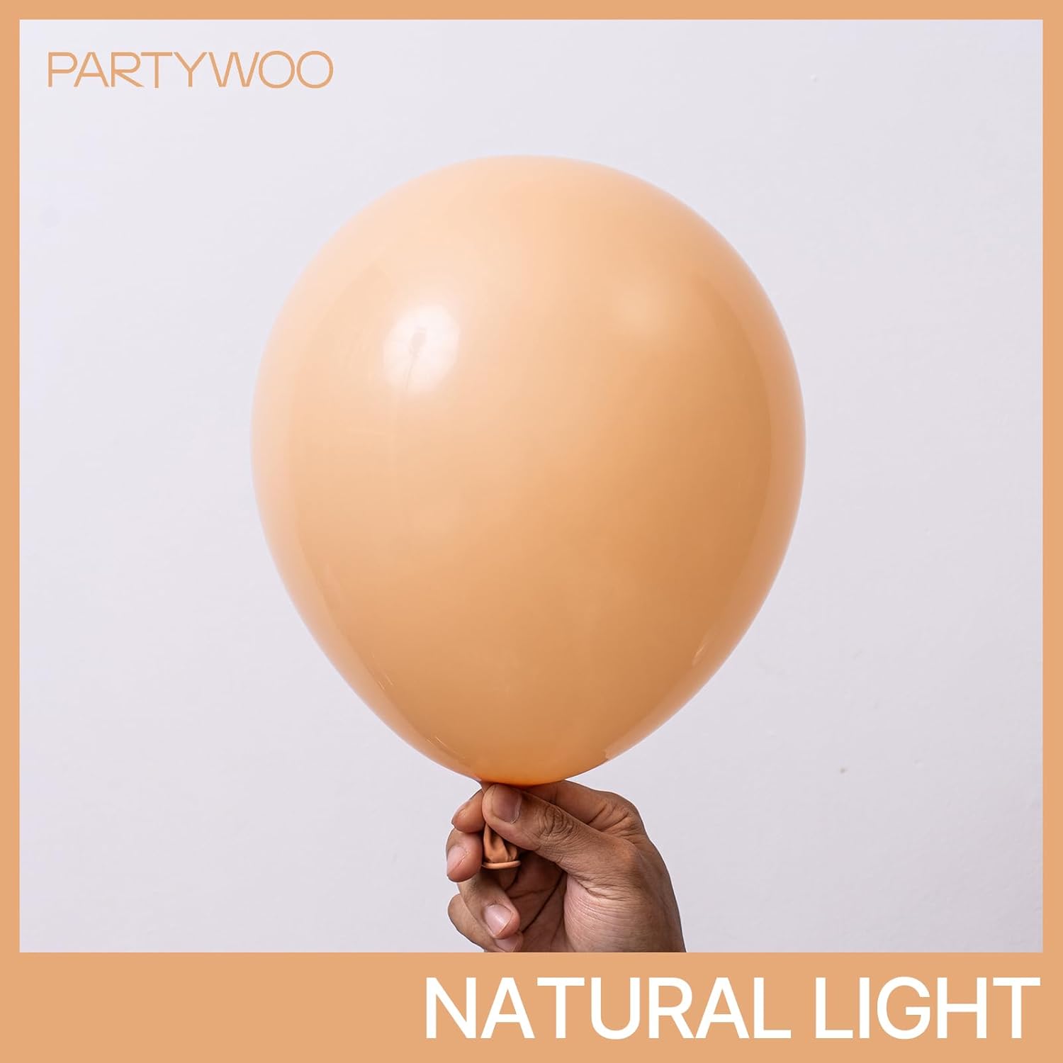 PartyWoo Nude Balloons - 100-Piece Pack in Various Sizes | Beige & Apricot Balloon Arch Kit for Celebrations
