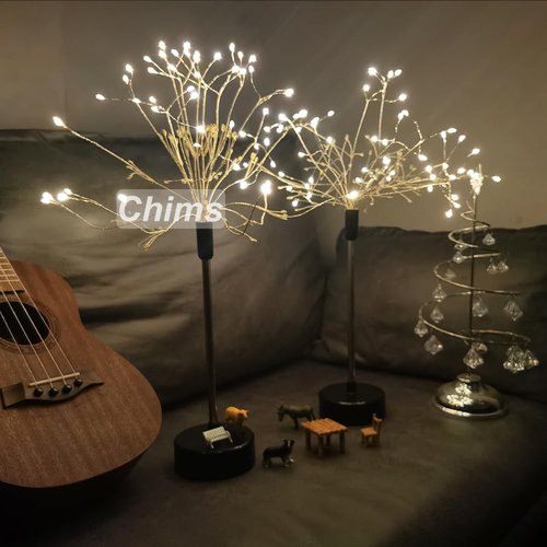 Chims 4 Pack Firework Centerpiece Lights,120 LED Fairy Light Banquet Table Centerpiece Lighting Decoration Star Pyrotechnics, Spirit Tree with Remote, for Christmas Party Indoor Decor Gift