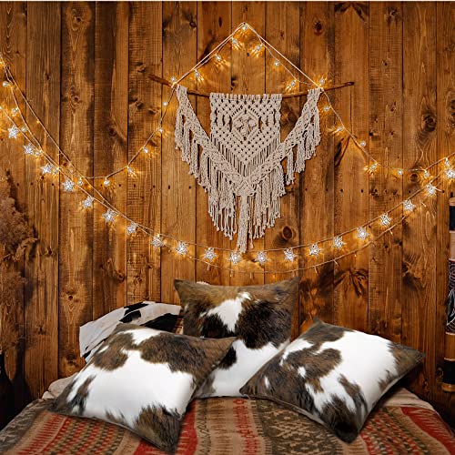 6-Piece Cowhide Print Throw Pillow Covers - 18x18 Inch Rustic Farmhouse Decor