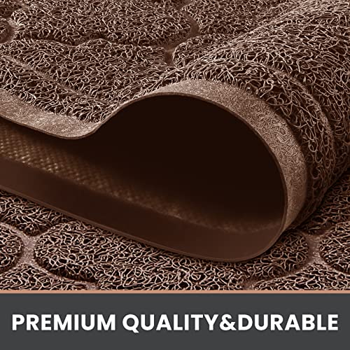 LuxStep Low-Profile Non-Slip Door Mat 17" x 30" - Durable Dirt Trap