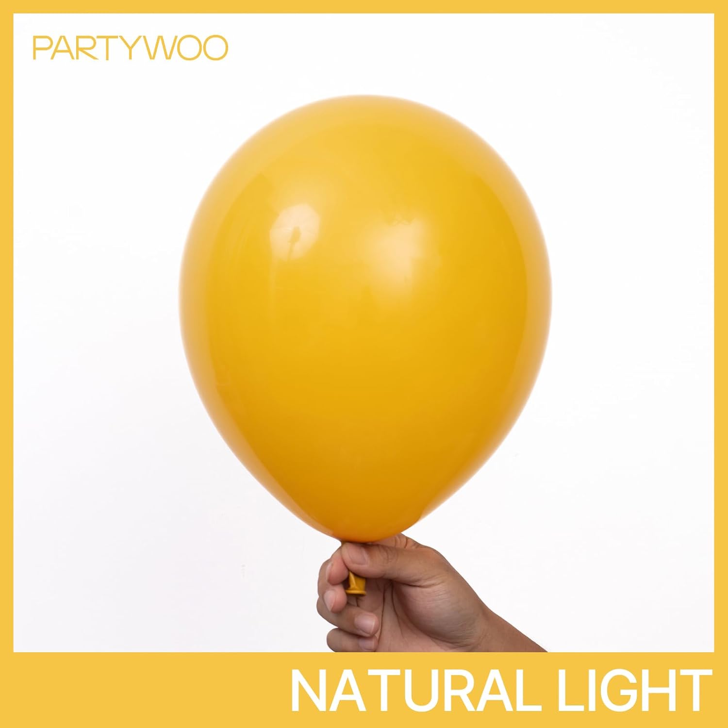 PartyWoo Mustard Yellow Balloons - 100pcs 12 Inch Boho Neutral Fall Decorations for Events