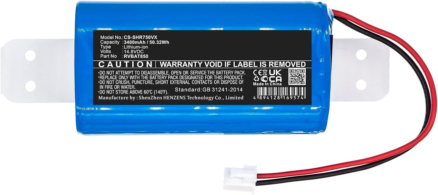 Enyuly 3400mAh Replacement Battery for Shark RV700_N AV2501AE ION Robot Vacuum R87 ION Robot Vacuum R71 UR1005AE RV2520A0US RVBAT85003 RVBAT850 RVBAT85002 RVBAT850A (14.8V)