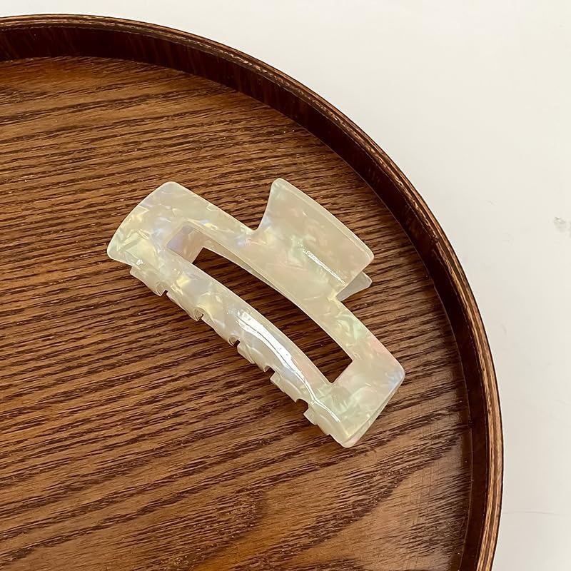 JIANSHUILIAN 2-Piece Rectangular Hair Claw Clips for Women - Non-Slip Large Hair Clips