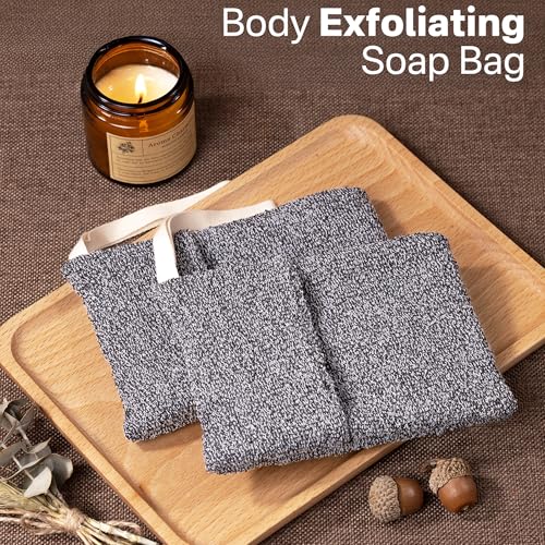 Yiclick Exfoliating Mesh Soap Bag 2 Pack - Bar Soap Saver & Loofah Pouch