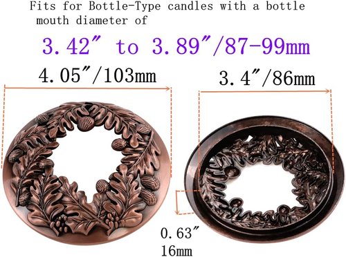 Bronze Sacred Fruit Candle Topper by Lid Jar - Enhance Burn Evenness | Elegant Home Decor Accessory