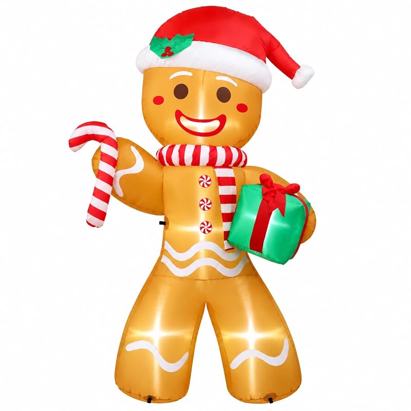 OurWarm 8FT Gingerbread Christmas Inflatable for Outdoor Yard — Variation: 8FT Gingerbread