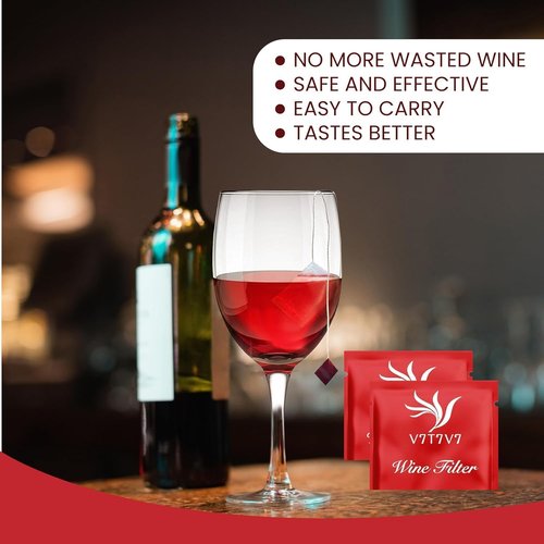 24Pcs Wine Sulfite Filters, Wine Purifier that Remove Sulfite and Histamine, Wine Lovers Valentine's Day Gifts for Him Men Women Boyfriend Husband
