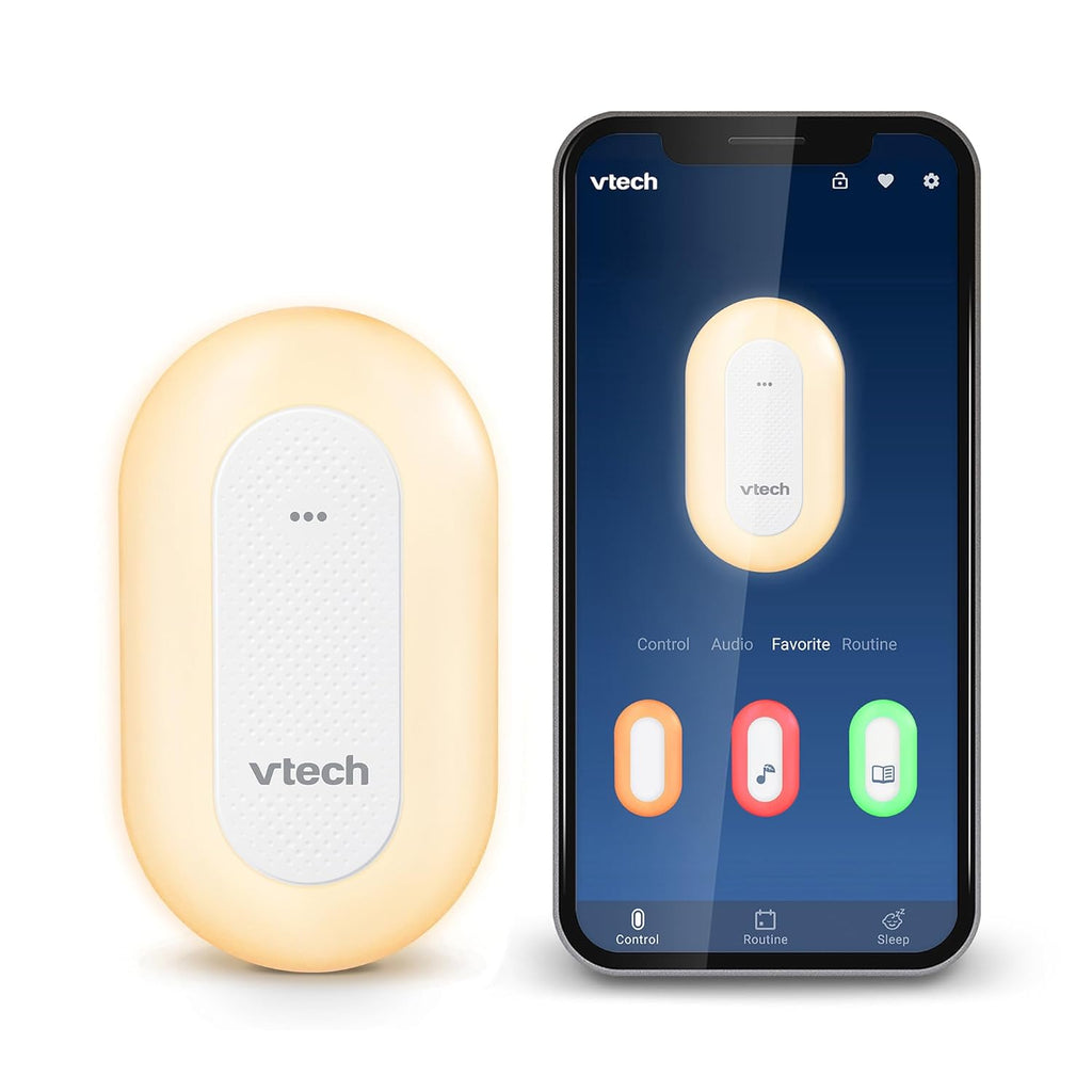 VTech BC8113 V-Hush Plug Sleep Training Soother - 40 Stories & Songs, Bluetooth Speaker, Multi-Color Night Light