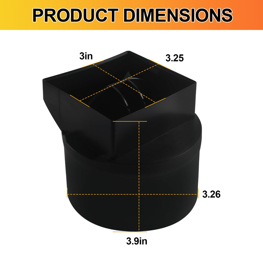 TNITRIB S97014185 for Broan 4" Damper/Duct Connector, Fits for Broan Various Models Duct Adapter Replacement, Exhaust Fan Damper Replacement