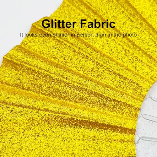 Gold Glitter Folding Hand Fan - 9" Clacking Rave Accessory