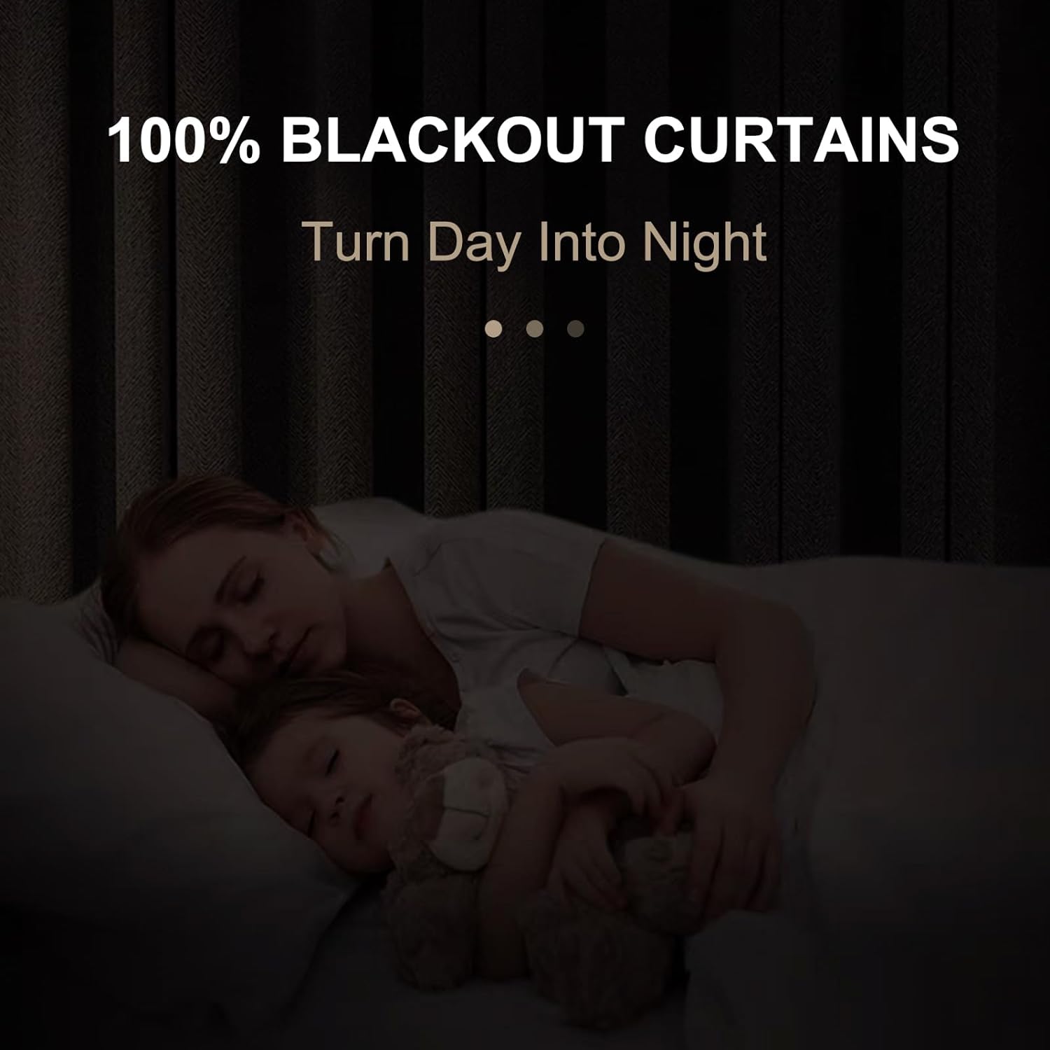 Skiennix 100% Blackout Linen Curtains - Thermal Insulated Drapes, 50" W x 96" L, 2 Panels Set