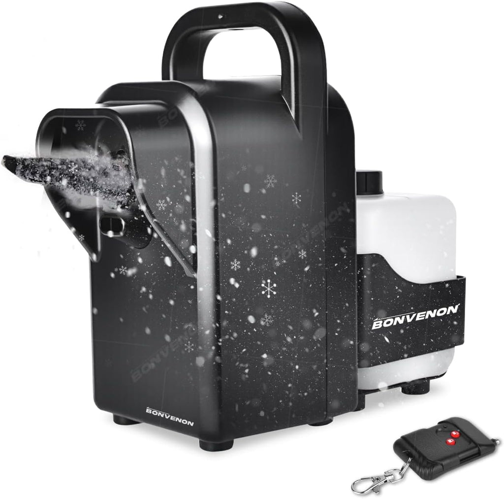 Skiennix 900W Foam Snow Machine - Low Noise Indoor/Outdoor Snow Maker with Remote Control & Adjustable Effects