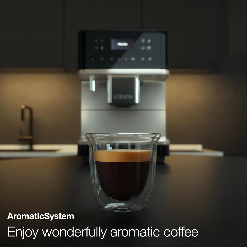 Miele CM 6360 MilkPerfection Automatic Coffee Machine - OneTouch for Two, WiFi-Enabled, Obsidian Black