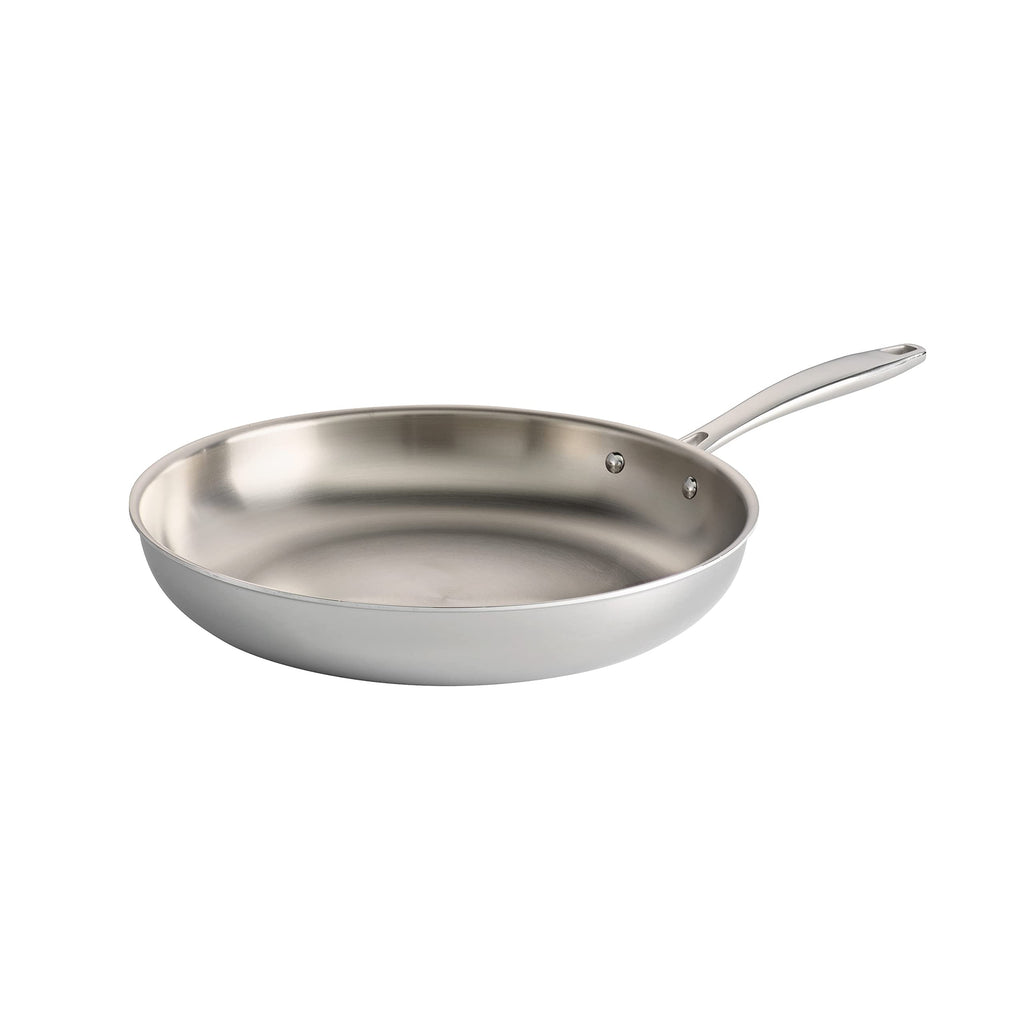 Tramontina Fry Pan Stainless Steel Tri-Ply Clad 12-inch, 80116/007DS & Professional Fry Pans (8-inch)