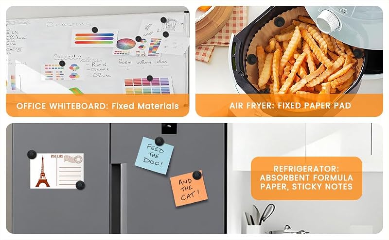 WaterLuu Magnetic Air Fryer Paper Liner Clips - Heat-Resistant Silicone, 8pcs