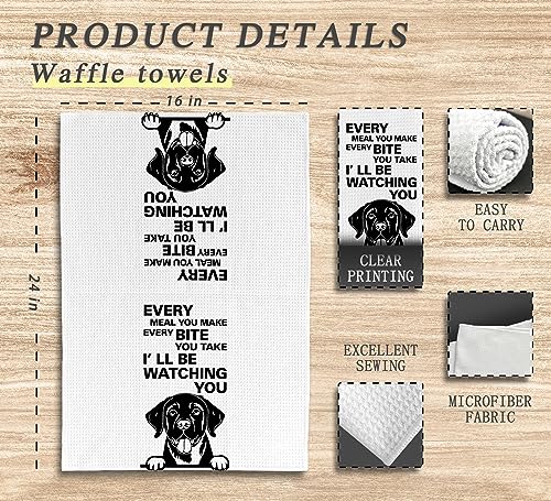 Funny Kitchen Towels - Labrador Retriever Decorative Dish Towels